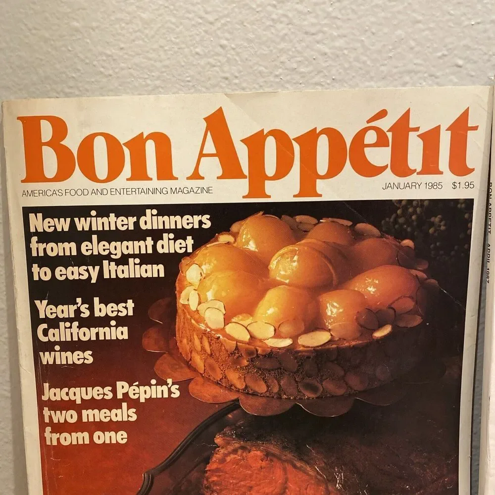 VINTAGE Lot 4 ISSUES of BON APPETIT Magazine Jan‎ 1985, April 1987, Feb Sep 1989